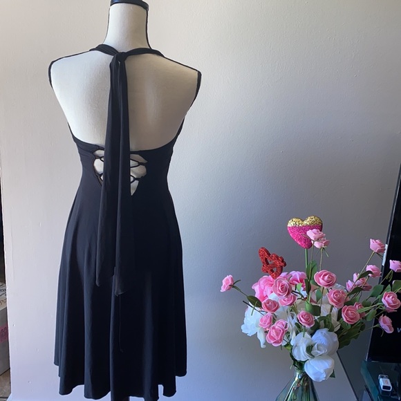 ❤️💕SEXY VENUS BLACK cut up DRESS❤️💕small - Picture 4 of 11